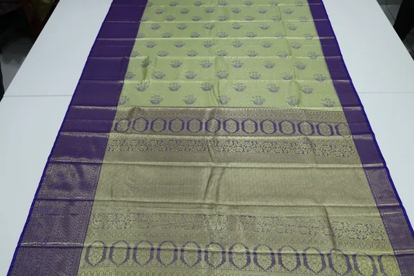 Lime_Green_Kanchipuram_Inspired_Semi_Silk_Saree_With_Wide_Contrast_Border