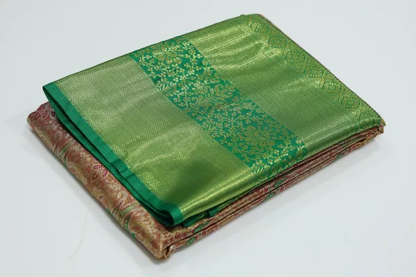 Pink_Gold_Gadwal_Inspired_Semi_Silk_Saree_With_Wide_Contrast_Border
