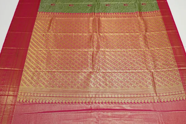 Olive_Green_Uppada_Inspired_Semi_Silk_Saree_With_Small_Self_Border