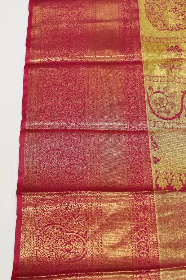 Pink_Kanchipuram_Inspired_Semi_Silk_Saree_With_Wide_Contrast_Border