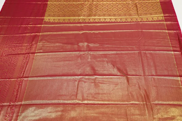 Rani_Pink_Dharmavaram_Inspired_Semi_Silk_Saree_With_Wide_Contrast_Border