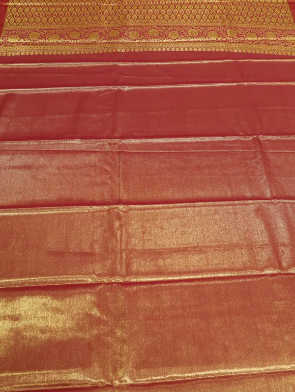 Antique_Gold_Dharmavaram_Inspired_Semi_Silk_Saree_With_Wide_Contrast_Border