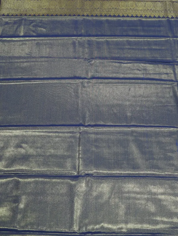 Steel_Grey_Mysore_Inspired_Semi_Silk_Saree_With_Coral_Contrast_Border