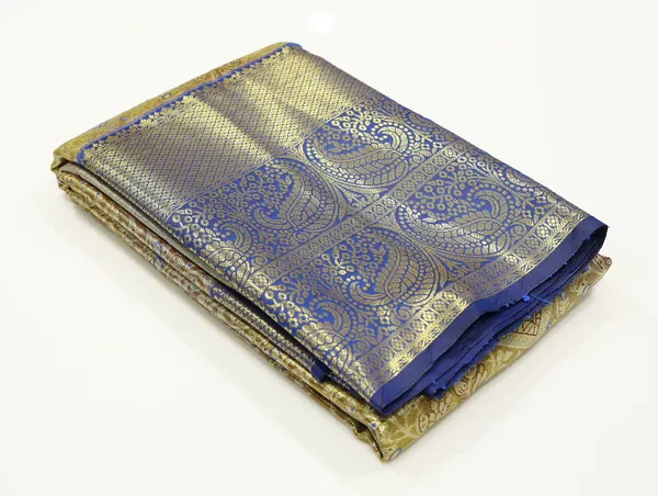 Steel_Grey_Mysore_Inspired_Semi_Silk_Saree_With_Coral_Contrast_Border