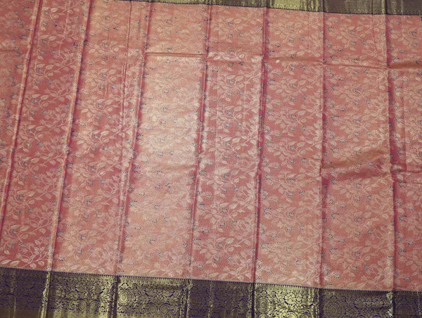 Peach_Pink_Uppada_Inspired_Semi_Silk_Saree_With_Small_Contrast_Border