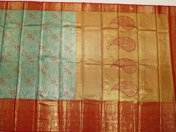Mustard_Gold_Kanchipuram_Inspired_Semi_Silk_Saree_With_Wide_Contrast_Border