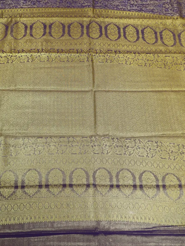 Emerald_Green_Kanchipuram_Inspired_Semi_Silk_Saree_With_Teal_Wide_Contrast_Border