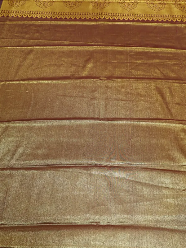Mustard_Yellow_Kanchipuram_Inspired_Semi_Silk_Saree_With_Wide_Contrast_Border