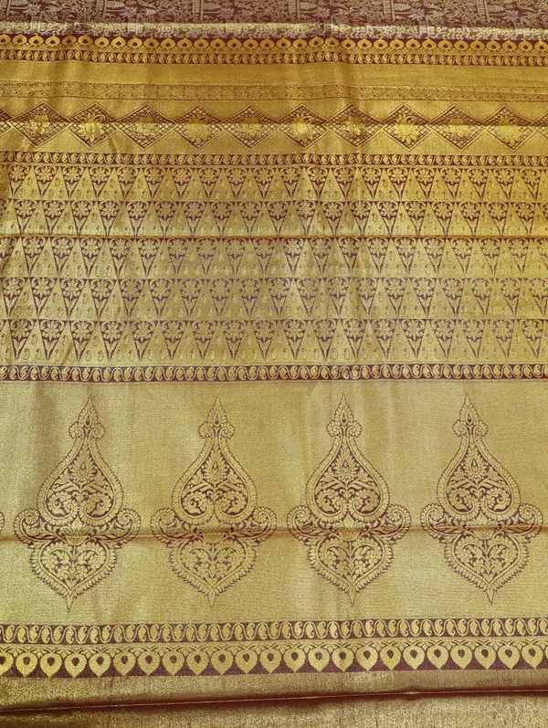 Mustard_Yellow_Kanchipuram_Inspired_Semi_Silk_Saree_With_Wide_Contrast_Border