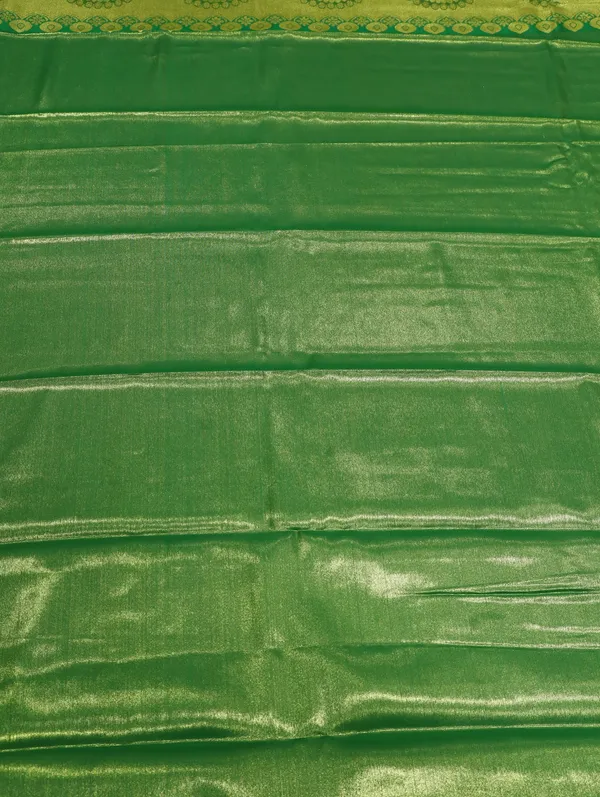 Emerald_Green_Dharmavaram_Inspired_Semi_Silk_Saree_With_Wide_Self_Border