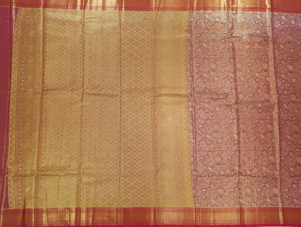 Teal_Blue_Gadwal_Inspired_Semi_Silk_Saree_With_Wide_Contrast_Border