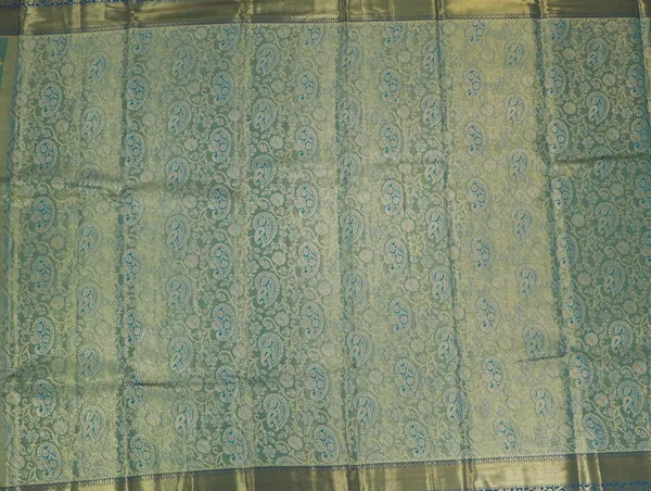 Antique_Gold_Dharmavaram_Inspired_Semi_Silk_Saree_With_Wide_Contrast_Border