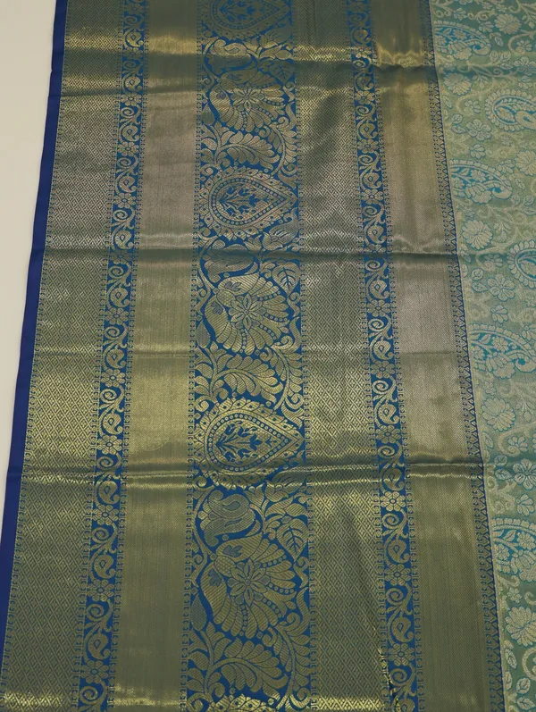 Antique_Gold_Dharmavaram_Inspired_Semi_Silk_Saree_With_Wide_Contrast_Border