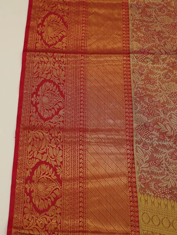 Olive_Green_Kanchipuram_Inspired_Semi_Silk_Saree_With_Wide_Self_Border