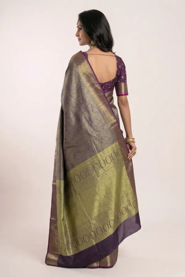 Purple_Gold_Dharmavaram_Inspired_Semi_Silk_Saree_With_Wide_Contrast_Border