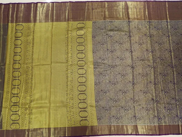 Purple_Gold_Dharmavaram_Inspired_Semi_Silk_Saree_With_Wide_Contrast_Border