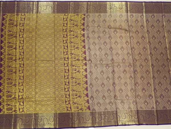 Deep_Purple_Dharmavaram_Inspired_Semi_Silk_Saree_With_Wide_Contrast_Border