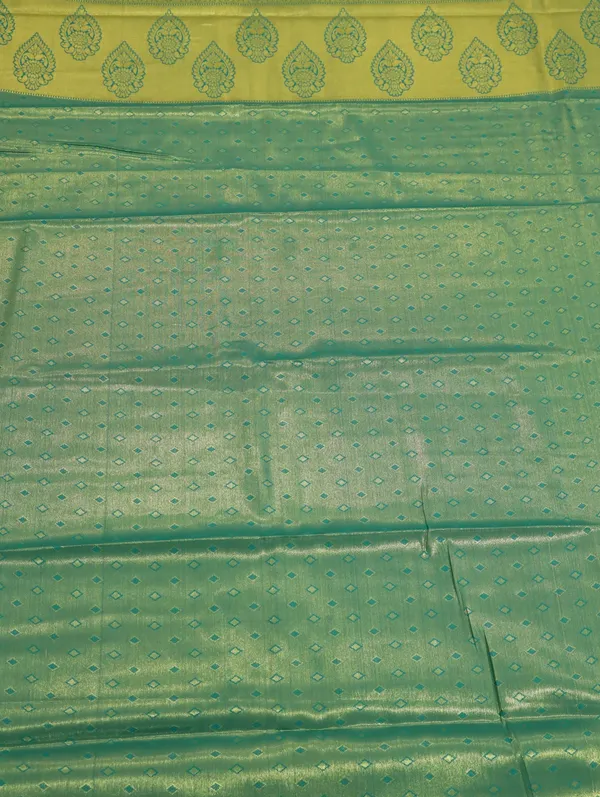 Lime_Green_Uppada_Inspired_Semi_Silk_Saree_With_Small_Self_Border