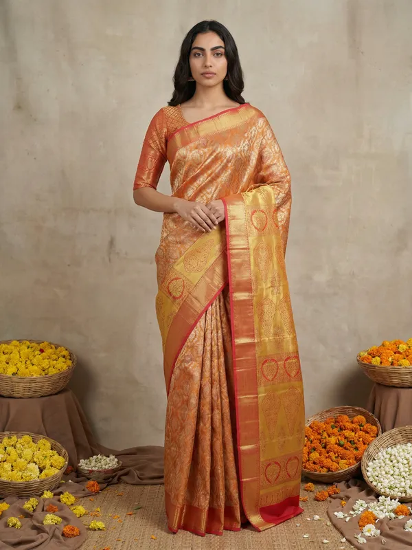 Lime_Green_Uppada_Inspired_Semi_Silk_Saree_With_Small_Self_Border