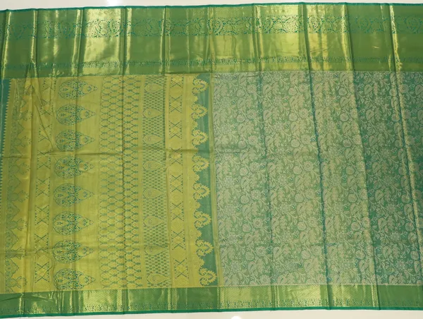 Mustard_Yellow_Dharmavaram_Inspired_Semi_Silk_Saree_With_Wide_Contrast_Border