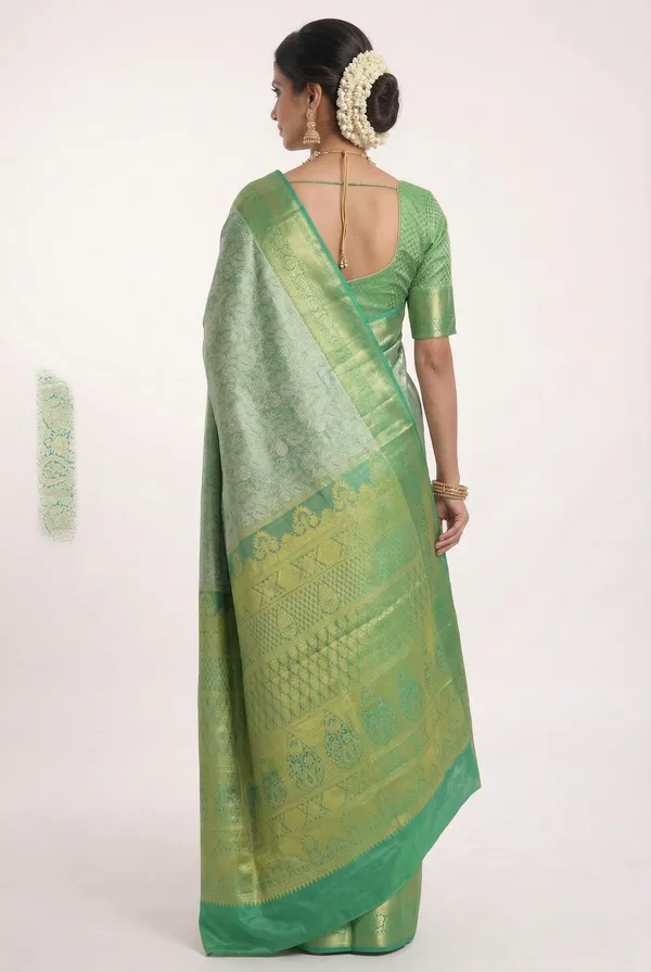 Mustard_Yellow_Dharmavaram_Inspired_Semi_Silk_Saree_With_Wide_Contrast_Border