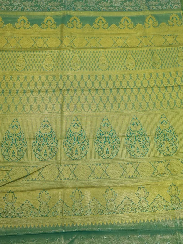 Mustard_Yellow_Dharmavaram_Inspired_Semi_Silk_Saree_With_Wide_Contrast_Border