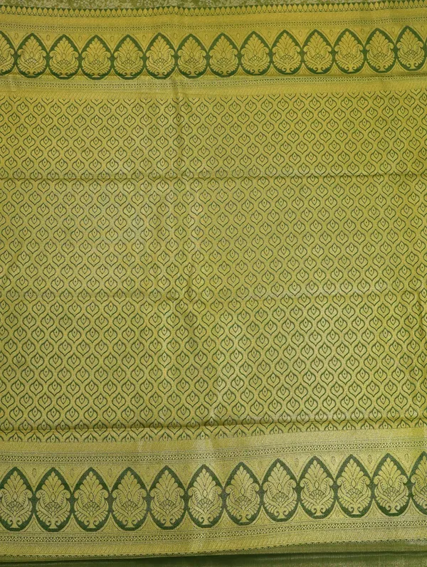 Teal_Green_Gadwal_Inspired_Semi_Silk_Saree_With_Wide_Contrast_Border