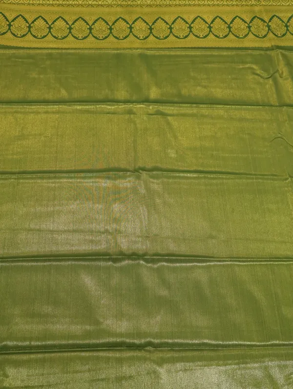 Teal_Green_Gadwal_Inspired_Semi_Silk_Saree_With_Wide_Contrast_Border