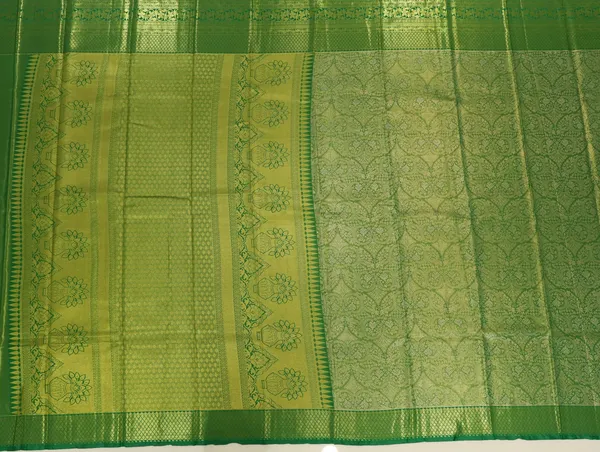 Coral_Orange_Dharmavaram_Inspired_Semi_Silk_Saree_With_Wide_Contrast_Border