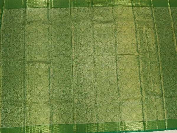 Coral_Orange_Dharmavaram_Inspired_Semi_Silk_Saree_With_Wide_Contrast_Border