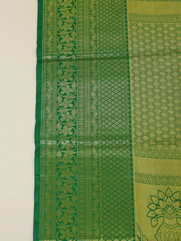 Coral_Orange_Dharmavaram_Inspired_Semi_Silk_Saree_With_Wide_Contrast_Border