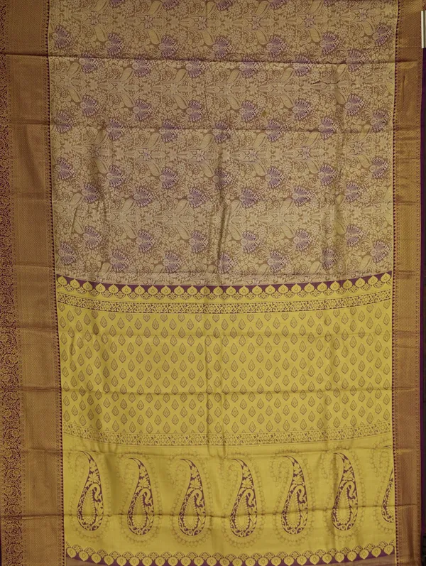 Teal_Green_Gadwal_Inspired_Semi_Silk_Saree_With_Wide_Contrast_Border