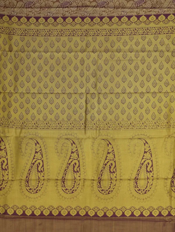 Teal_Green_Gadwal_Inspired_Semi_Silk_Saree_With_Wide_Contrast_Border