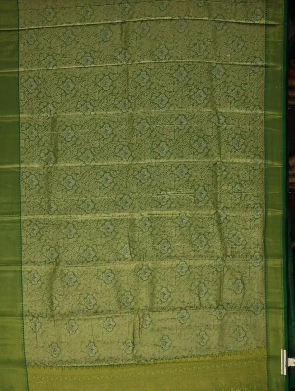 Lime_Green_Kanchipuram_Inspired_Semi_Silk_Saree_With_Self_Wide_Border