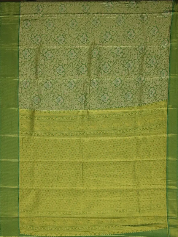Lime_Green_Kanchipuram_Inspired_Semi_Silk_Saree_With_Self_Wide_Border