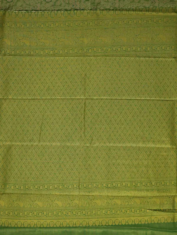 Lime_Green_Kanchipuram_Inspired_Semi_Silk_Saree_With_Self_Wide_Border
