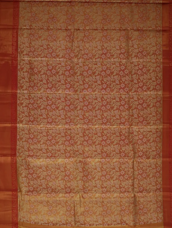 Peach_Orange_Uppada_Inspired_Semi_Silk_Saree_With_Contrast_Border