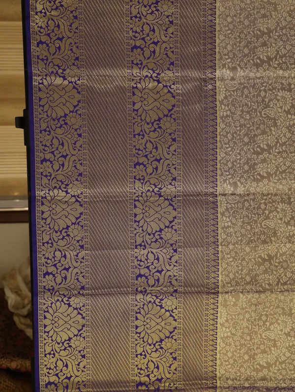 Mustard_Yellow_Kanchipuram_Inspired_Semi_Silk_Saree_With_Wide_Self_Border