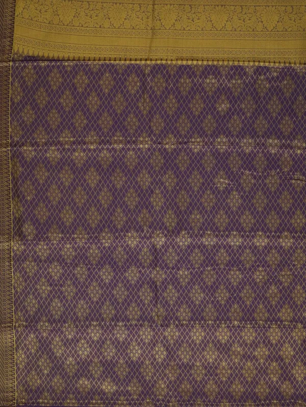 Mustard_Yellow_Kanchipuram_Inspired_Semi_Silk_Saree_With_Wide_Self_Border