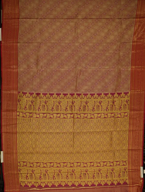 Royal_Blue_Gadwal_Inspired_Semi_Silk_Saree_With_Contrast_Border