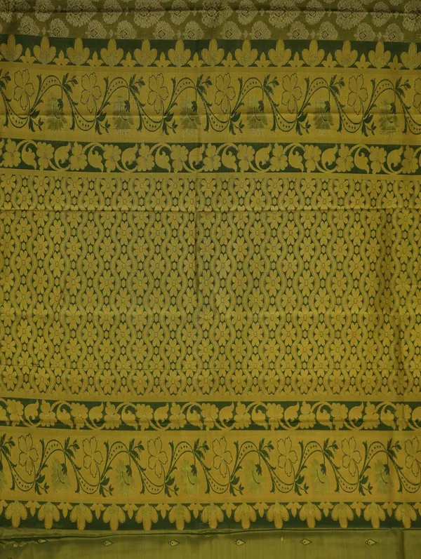 Mustard_Yellow_Kanchipuram_Inspired_Semi_Silk_Saree_With_Wide_Contrast_Border