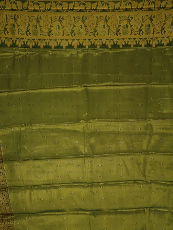 Mustard_Yellow_Kanchipuram_Inspired_Semi_Silk_Saree_With_Wide_Contrast_Border