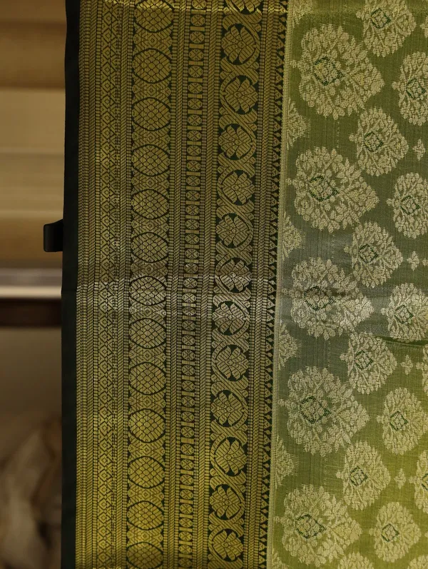 Mustard_Yellow_Kanchipuram_Inspired_Semi_Silk_Saree_With_Wide_Contrast_Border