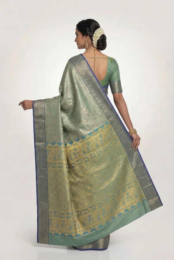 Pink_Kanchipuram_Inspired_Semi_Silk_Saree_With_Wide_Self_Border