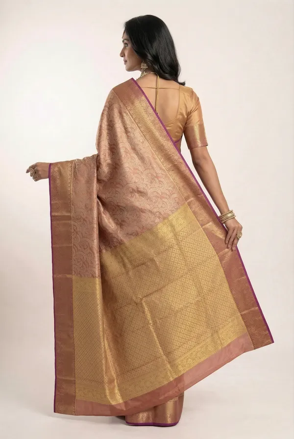 Rose_Pink_Uppada_Inspired_Semi_Silk_Saree_With_Contrast_Border