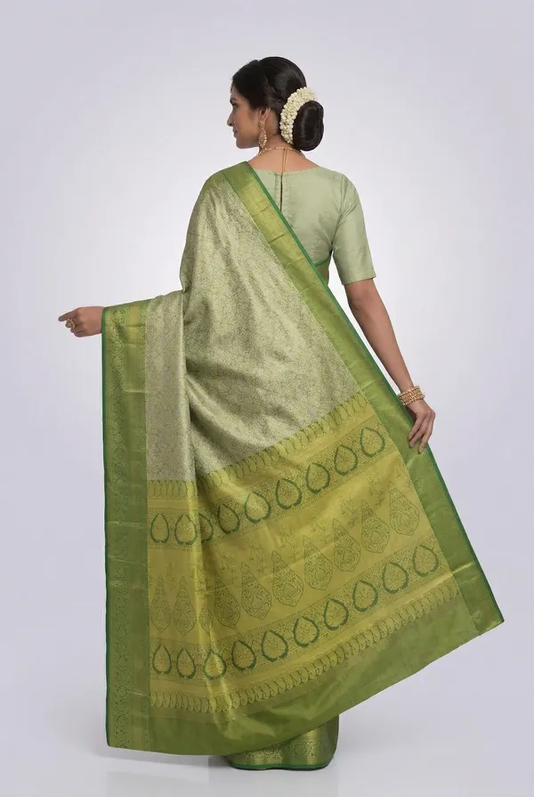 Beige_Gold_Kanchipuram_Inspired_Semi_Silk_Saree_With_Wide_Contrast_Border
