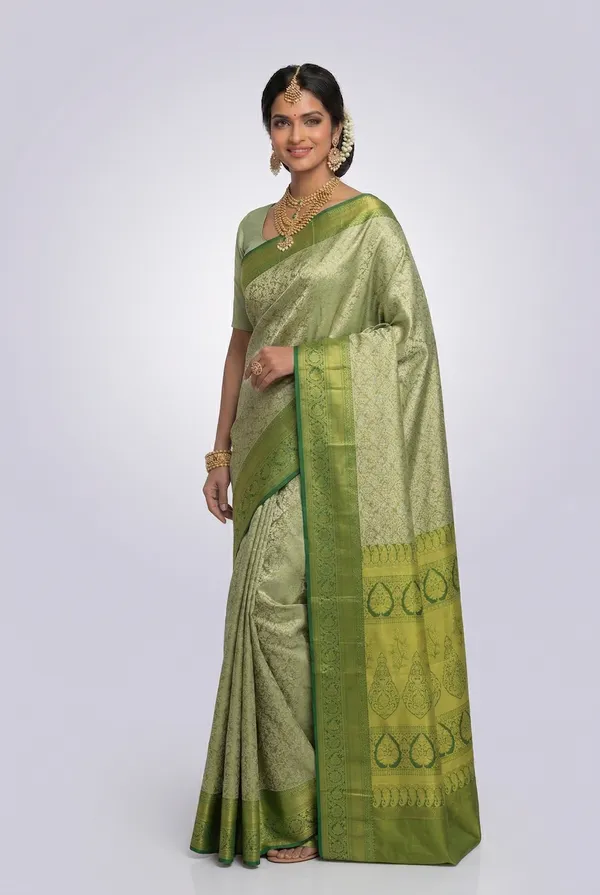 Beige_Gold_Kanchipuram_Inspired_Semi_Silk_Saree_With_Wide_Contrast_Border