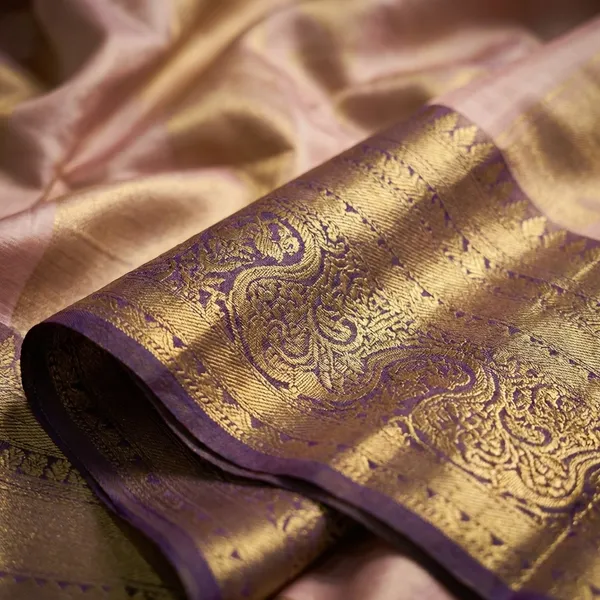 Blush_Pastel_Pink_&_Royal_Blue_Kanchipuram_Semi_Silk_Saree_With_Zari_Butta_&_Contrast_Border