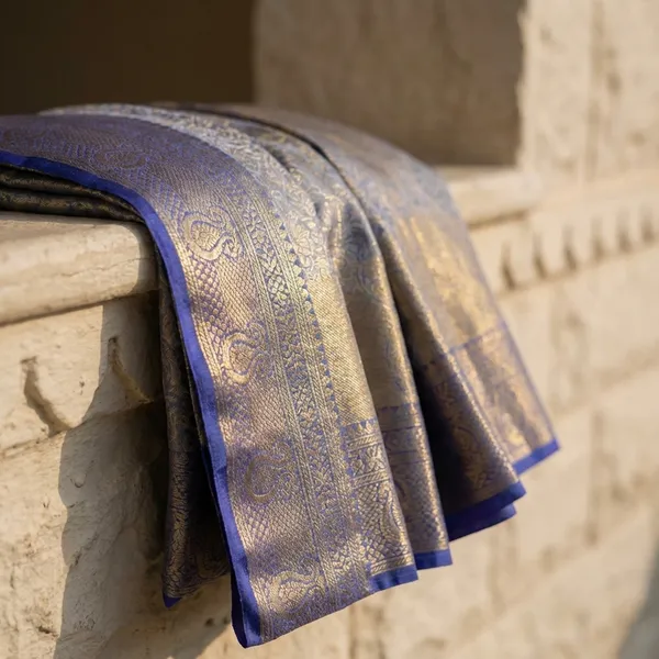 Royal_Blue_&_Steel_Grey_Kanchipuram_Inspired_Semi_Silk_Saree_With_Zari_Brocade_&_Bridal_Pallu