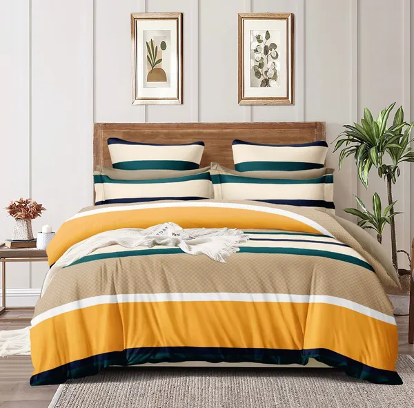 ELITE_-_FIT_Elasticated_Fitted_Bedsheet_with_All-Around_Elastic_|_Wrinkle-Free_Poly_Cotton_Blend_|_Perfect_Fit_for_Mattress_up_to_6_Inches_|_Soft,_Breathable_&_Easy_Care